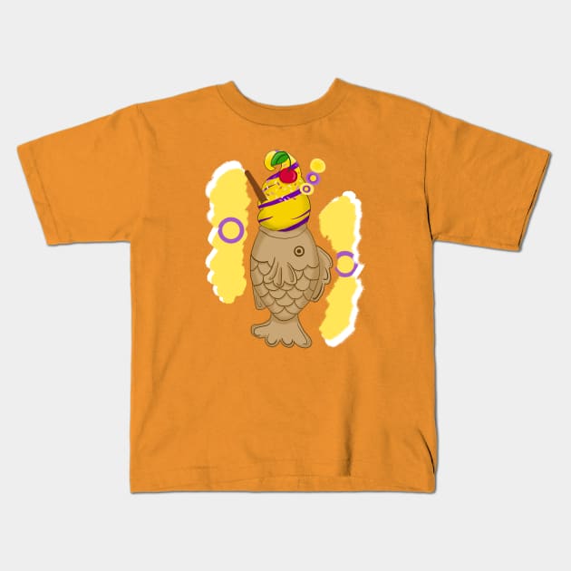 Pride Taiyaki design, second series (intersex) Kids T-Shirt by VixenwithStripes